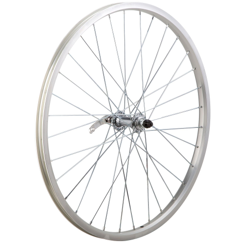 Колесо 24" переднее одностенный алюминиевый обод 32 спицы