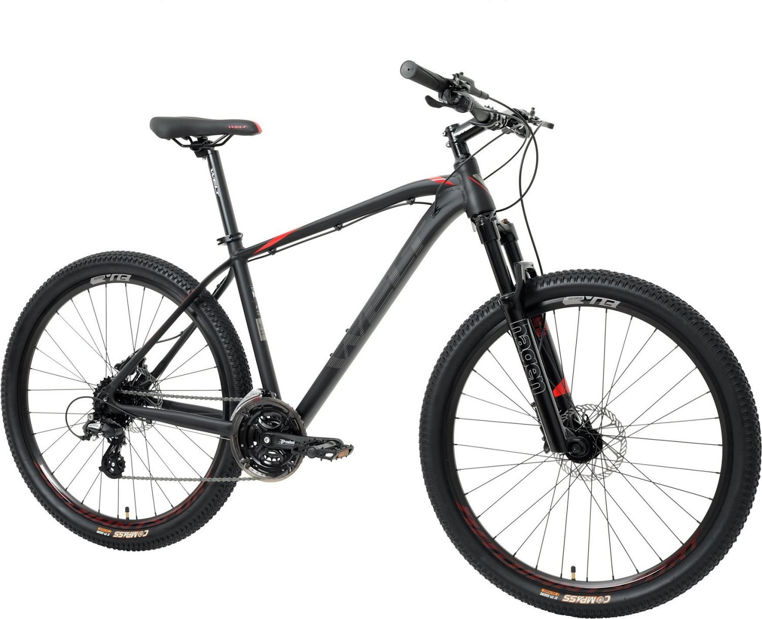 Велосипед Welt Raven 2.0 HD 27 (2023), рама 20" (175-185 см), черный Велосипед Welt Raven 2.0 HD 27 (2023), рама 20" (175-185 см), черный