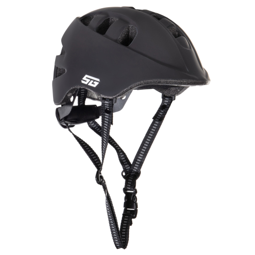 Шлем STG MA-2-B с фикс застежкой с фонариком, рама M, черный