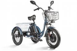 Электровелосипед трицикл Eltreco Porter Fat 500 UP!, синий Электровелосипед трицикл Eltreco Porter Fat 500 UP!, синий