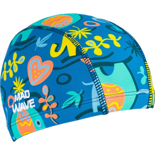 Шапочка юниорская текстильная Mad Wave Elephant, синий