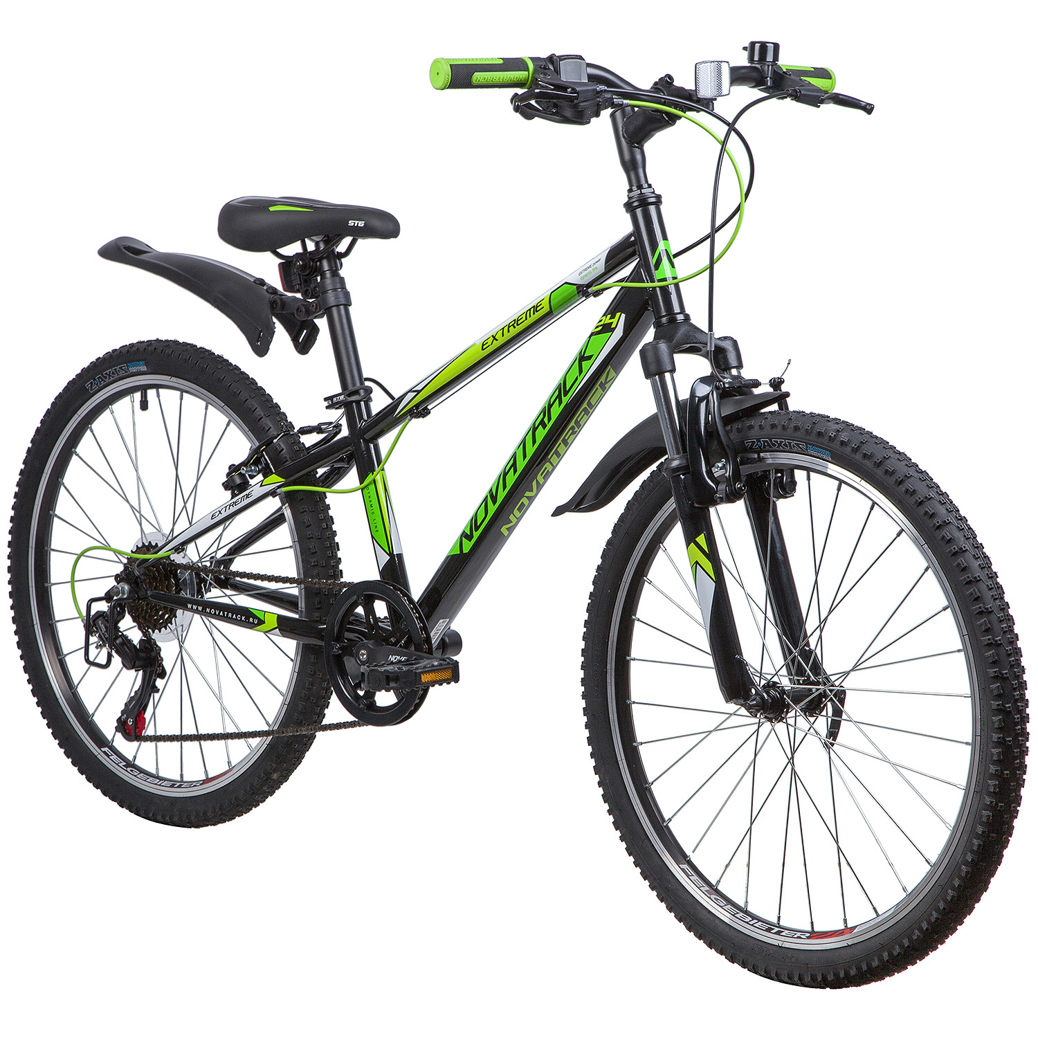 Велосипед NOVATRACK EXTREME 6-spd 24" (2019), рама 12" (130-155 см), черный Велосипед NOVATRACK EXTREME 6-spd 24" (2019), рама 12" (130-155 см), черный