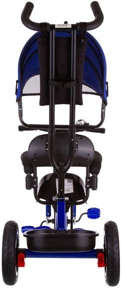 Велосипед трехколесный Pilot PTA1, с ручкой управления (92-98 см), синий