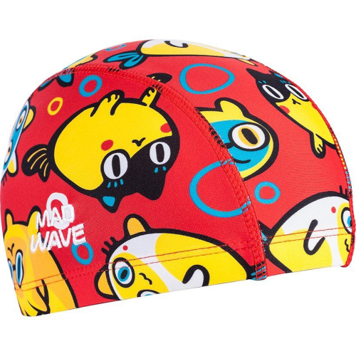 Шапочка юниорская текстильная Mad Wave Catfish, красный