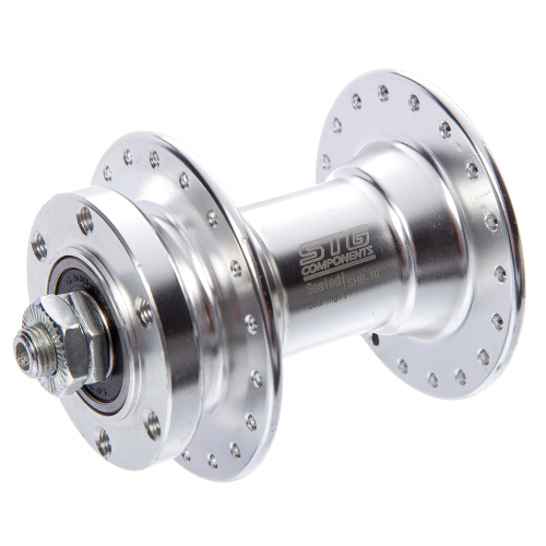 Втулка STG B10 передняя под диск 6 болт. 36 спиц, серебристый