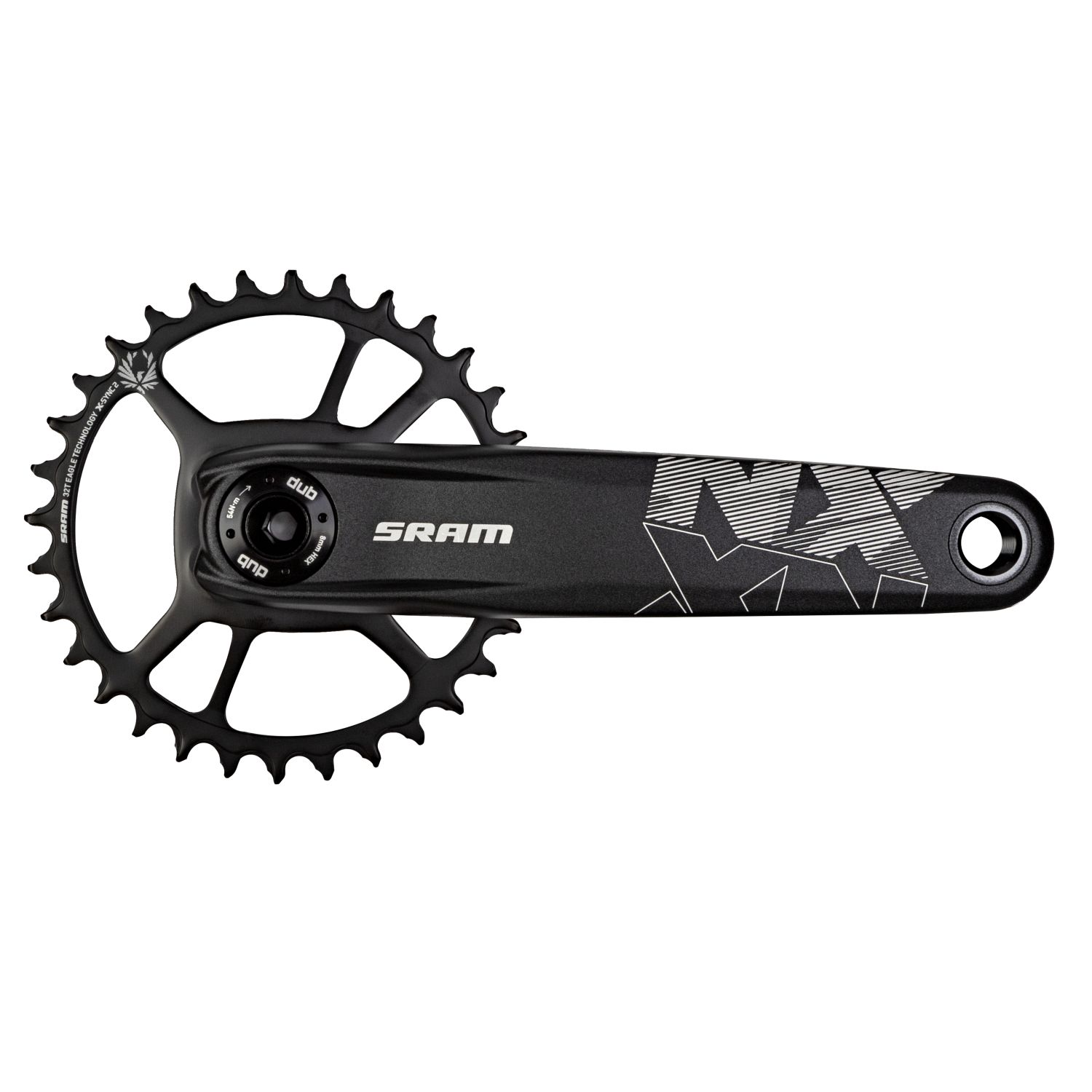 Шатуны SRAM NX Eagle, DUB, Boost, 34T, 175mm, черный, черный