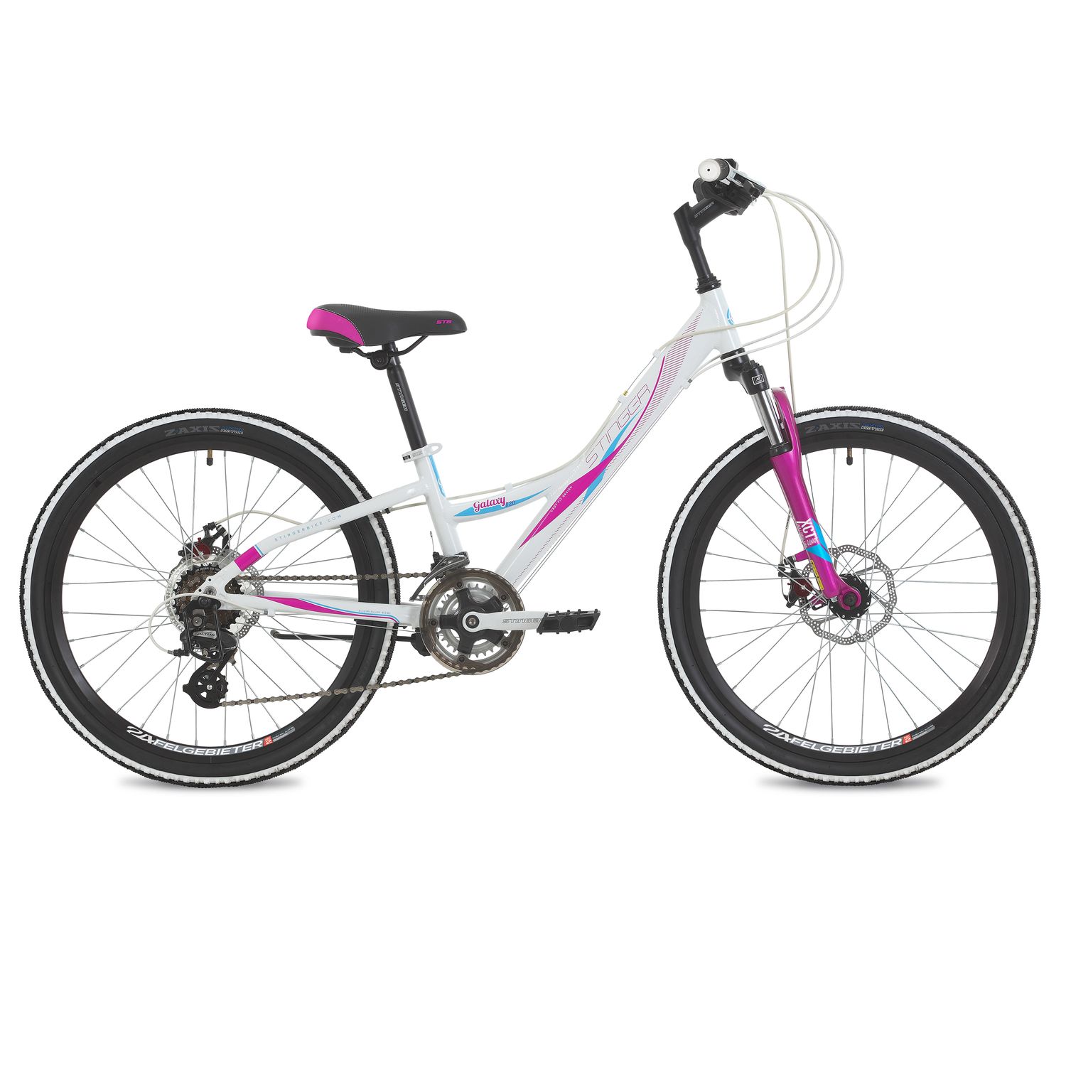 Велосипед Stinger Galaxy D 2.0 24" (2018), рама 11" (130-155 см), белый Велосипед Stinger Galaxy D 2.0 24" (2018), рама 11" (130-155 см), белый
