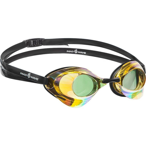Очки стартовые Mad Wave Turbo Racer II Rainbow, желтый