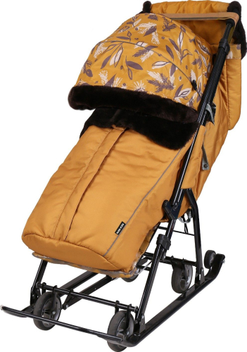 Санки-коляска комбинированная "Ника детям 7-5Н", НД7-5Н/Г, горчичная