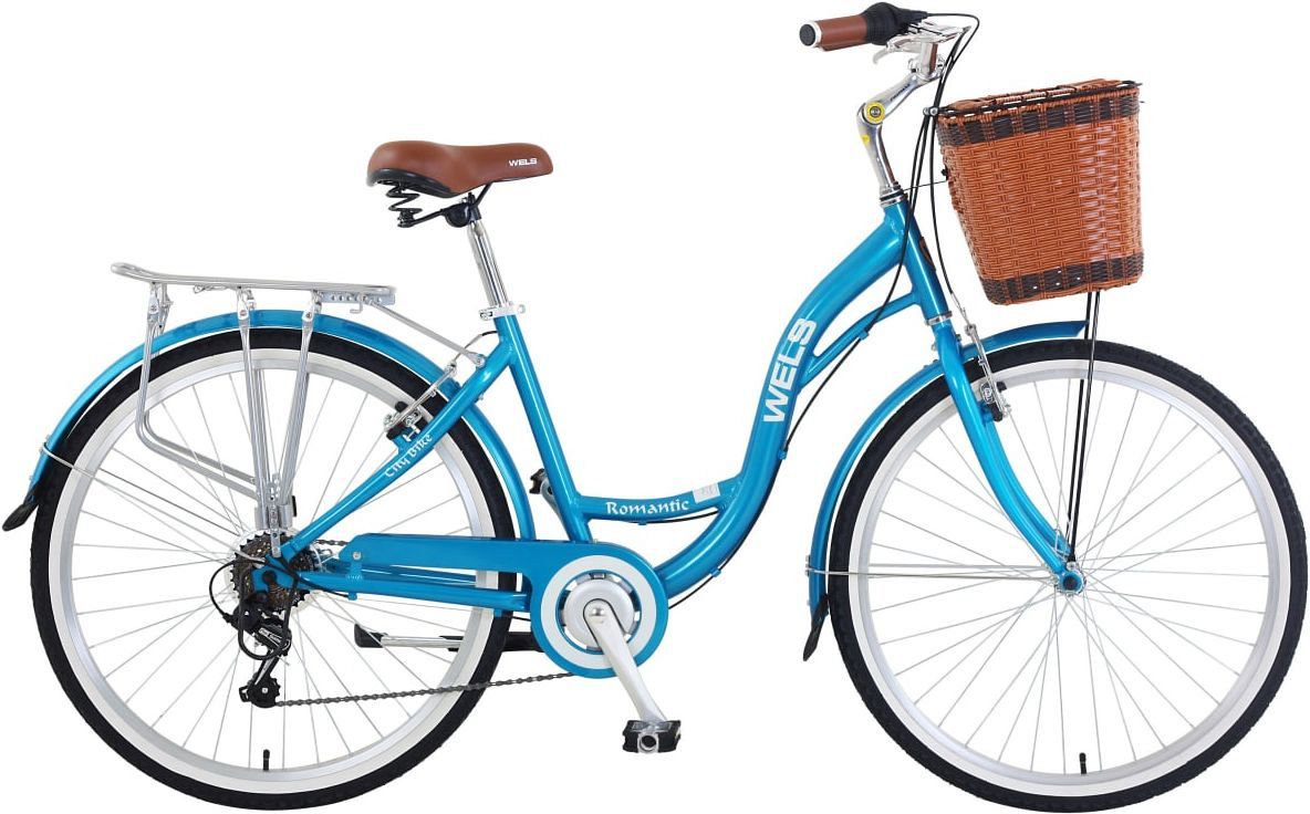 Велосипед WELS Romantic 26", рама 43 см (130-155 см), голубой Велосипед WELS Romantic 26", рама 43 см (130-155 см), голубой