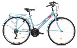 Велосипед CAPRIOLO SUNRISE LADY 28'' (2023), рама 19" (175-185 см), синий Велосипед CAPRIOLO SUNRISE LADY 28'' (2023), рама 19" (175-185 см), синий