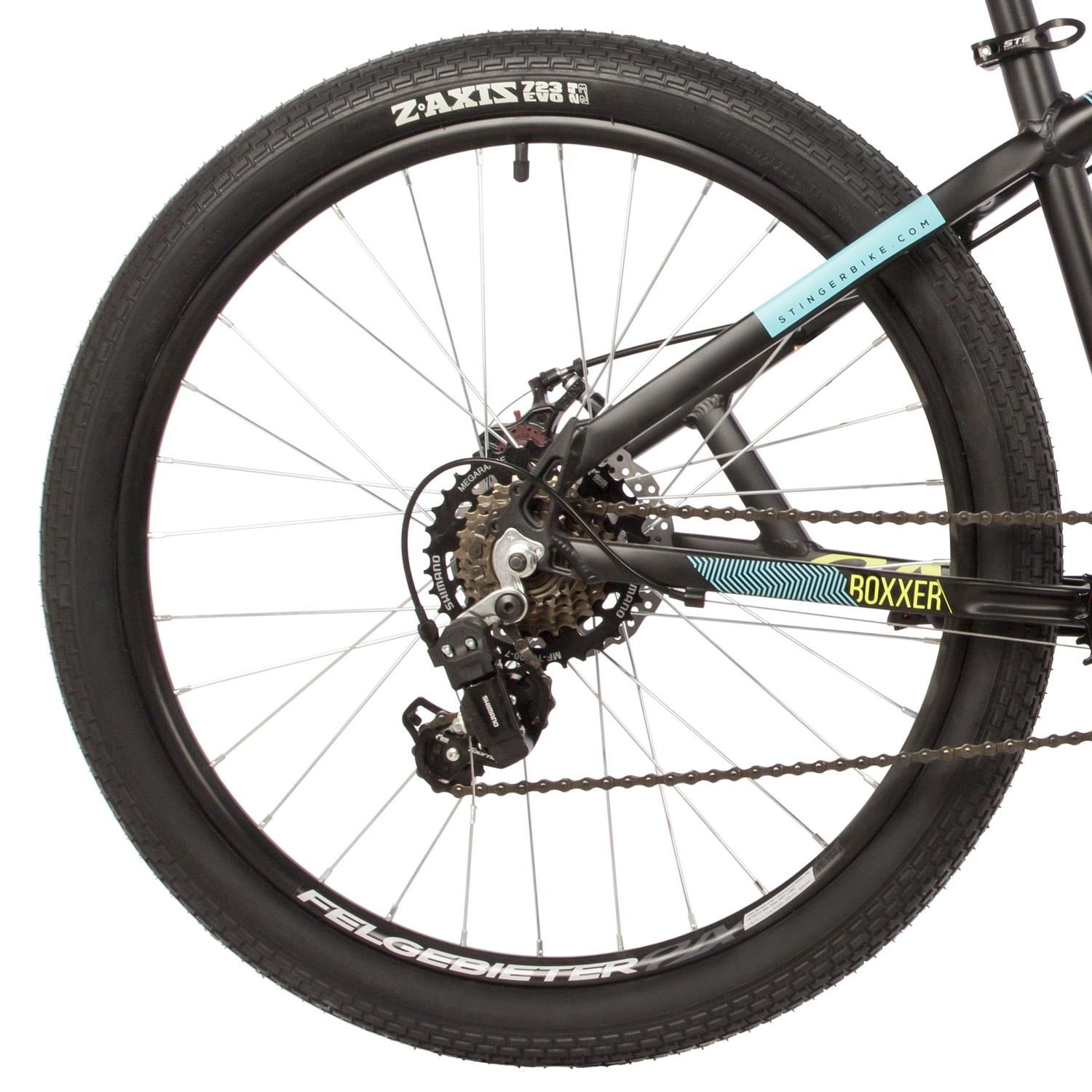 Велосипед STINGER BOXXER EVO 24" (2021), рама 14" (130-155 см), черный Велосипед STINGER BOXXER EVO 24" (2021), рама 14" (130-155 см), черный