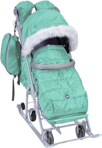 Санки-коляска "Ника Детям 7-5SK" мятный (арт. НД7-5SK/М)