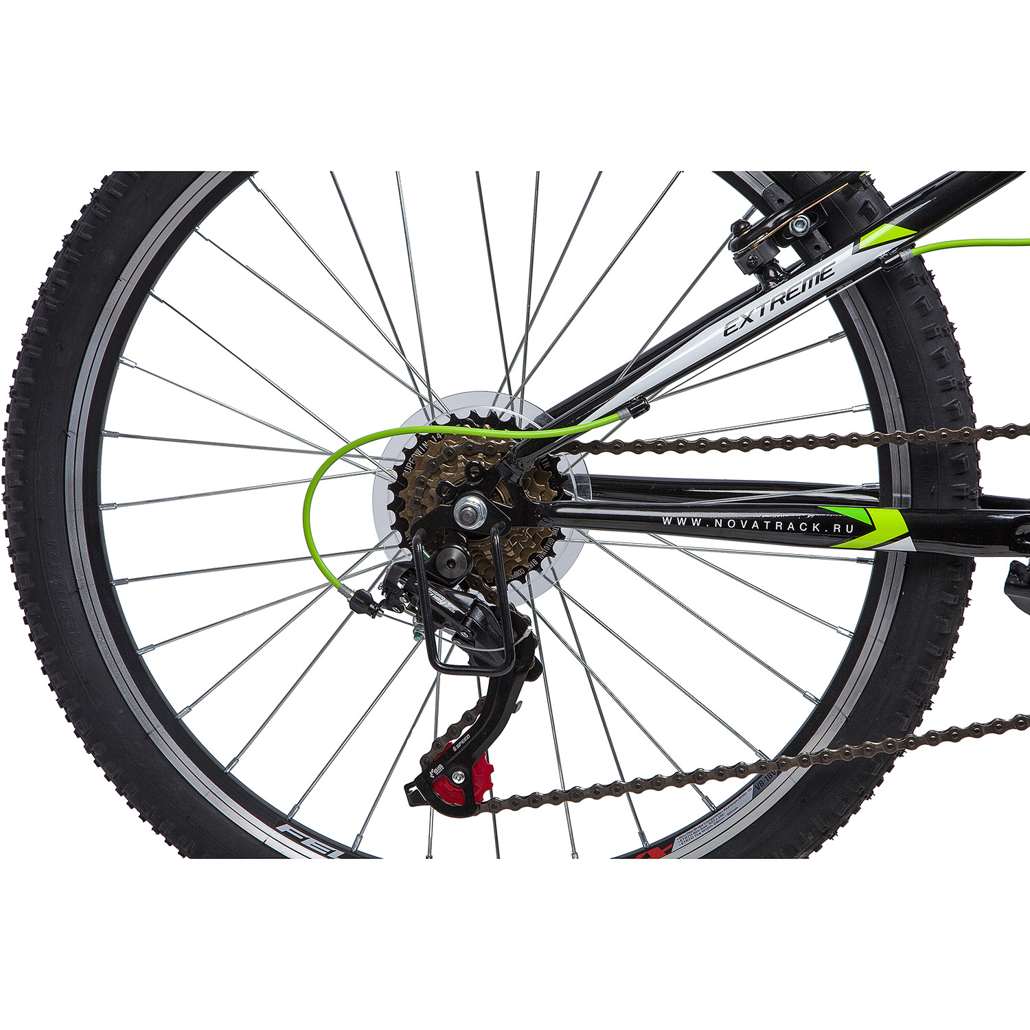 Велосипед NOVATRACK EXTREME 6-spd 24" (2019), рама 12" (130-155 см), черный Велосипед NOVATRACK EXTREME 6-spd 24" (2019), рама 12" (130-155 см), черный