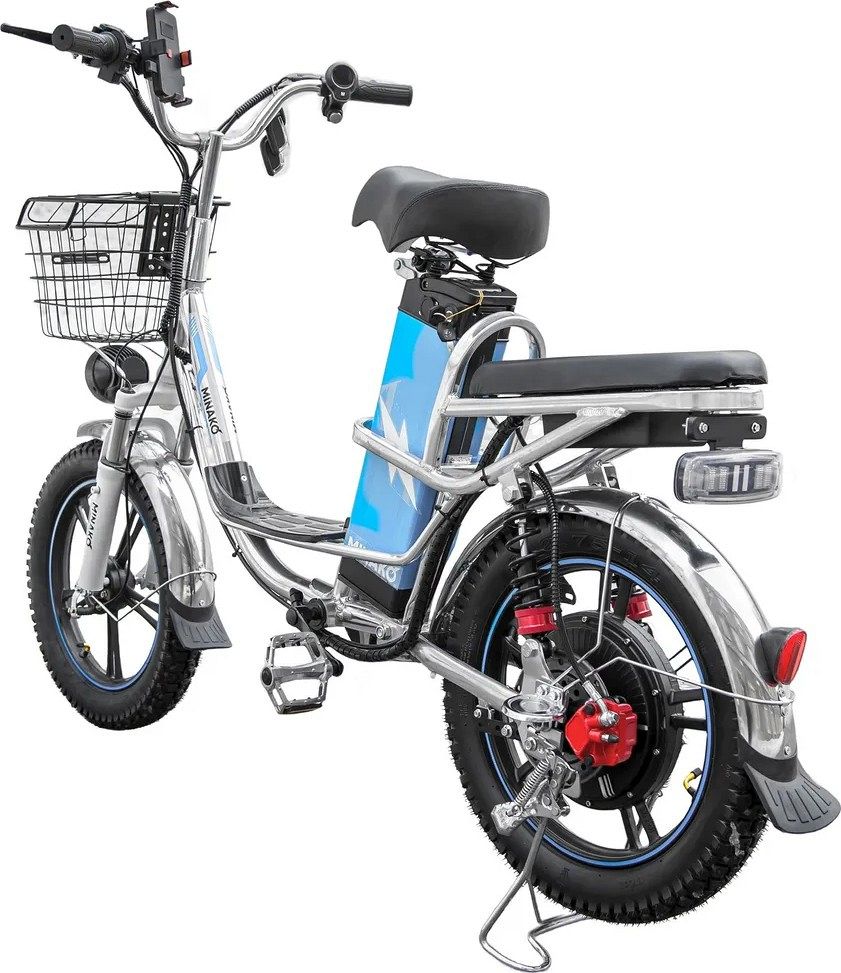 Электровелосипед Minako V8 Eco 12ah, серебристый Электровелосипед Minako V8 Eco 12ah, серебристый