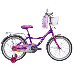 Велосипед Novatrack Little Girlzz 20" (2023) (110-130 см), фиолетовый Велосипед Novatrack Little Girlzz 20" (2023) (110-130 см), фиолетовый