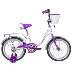 Велосипед NOVATRACK BUTTERFLY 16" (2019), рама 10.5" (98-110 см), фиолетовый Велосипед NOVATRACK BUTTERFLY 16" (2019), рама 10.5" (98-110 см), фиолетовый