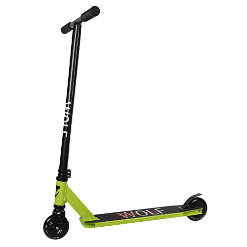 Трюковой самокат Novatrack Wolf 10 (2024), черный-зеленый