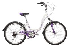 Велосипед NOVATRACK BUTTERFLY 24" (2022), рама 13" (130-155 см), фиолетовый Велосипед NOVATRACK BUTTERFLY 24" (2022), рама 13" (130-155 см), фиолетовый