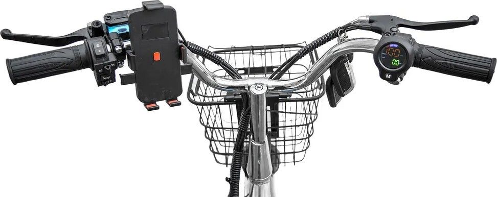 Электровелосипед Minako V8 Eco 12ah, серебристый Электровелосипед Minako V8 Eco 12ah, серебристый