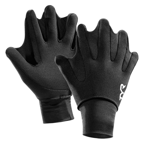 Перчатки для плавания неопреновые TYR Neoprene Swim Gloves, черный