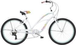 Велосипед Electra Cruiser Lux 7D Step Thru Flowers 24" (130-155 см), белый