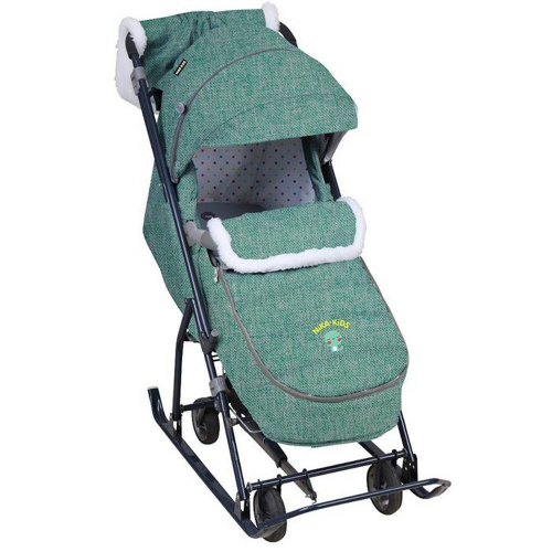 Санки-коляска Нашидетки, 6 НДТ6/5 Джинс зеленый