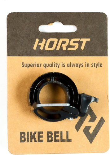 Звонок велосипедный Horst, D=35мм, на руль 22,2мм, алюминий/пластик, черный, 00-170705
