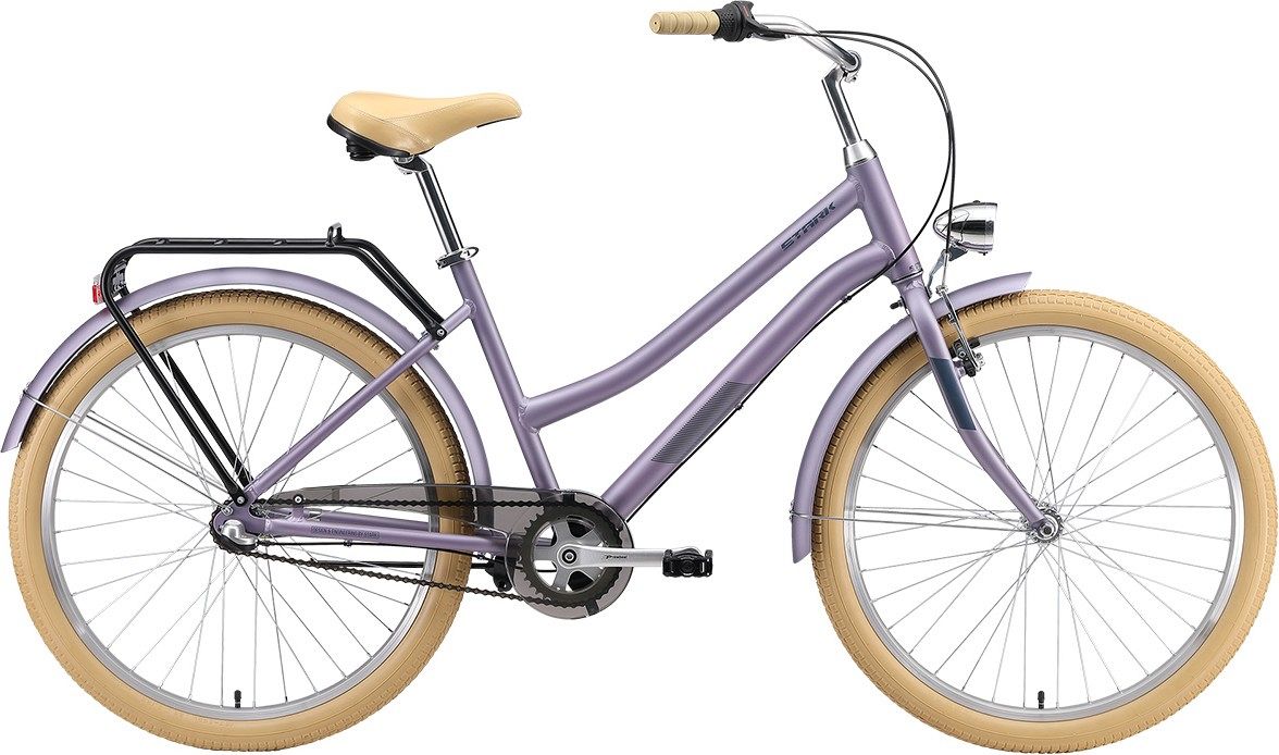 Велосипед Stark Comfort Lady 3-speed (2024), рама 18" (165-175 см), фиолетовый Велосипед Stark Comfort Lady 3-speed (2024), рама 18" (165-175 см), фиолетовый