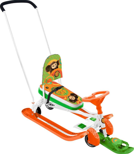 Снегокат Nika Kids "Тимка спорт 6", ТС6/ЧБ1, чебурашка