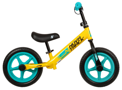 Беговел NOVATRACK  JUMP 12" (2022) (92-98 см), зеленый