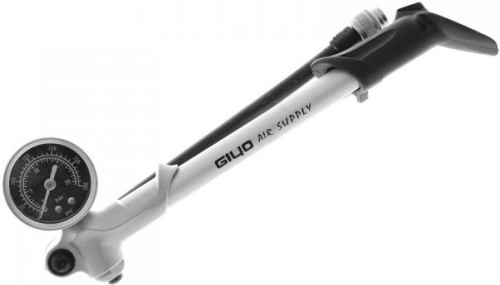 Насос для амортизационной вилки GIYO GS-02D, с манометром, алюминиевый, до 21бар/300psi, складной шланг, 6-190025