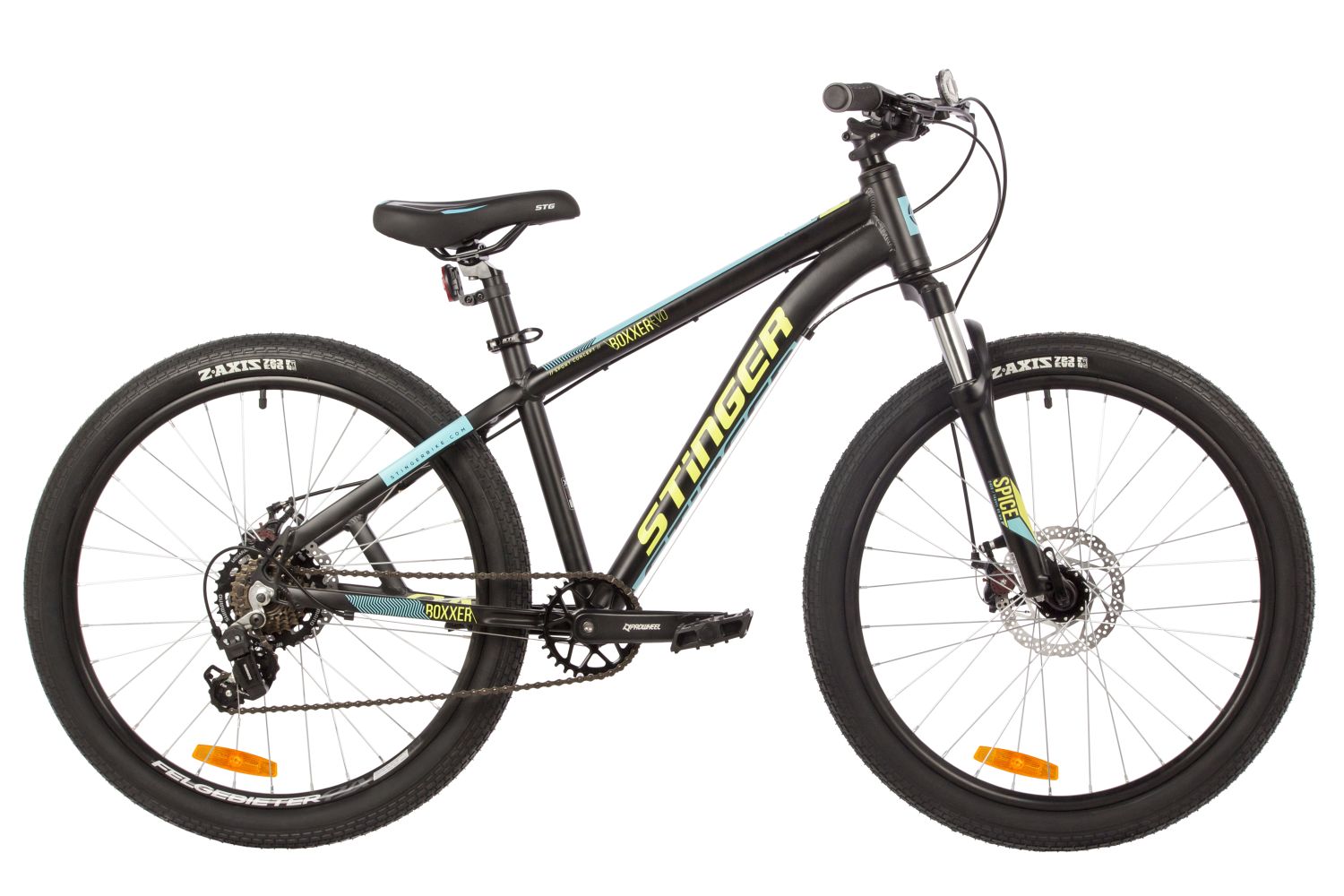 Велосипед STINGER BOXXER EVO 24" (2021), рама 14" (130-155 см), черный Велосипед STINGER BOXXER EVO 24" (2021), рама 14" (130-155 см), черный