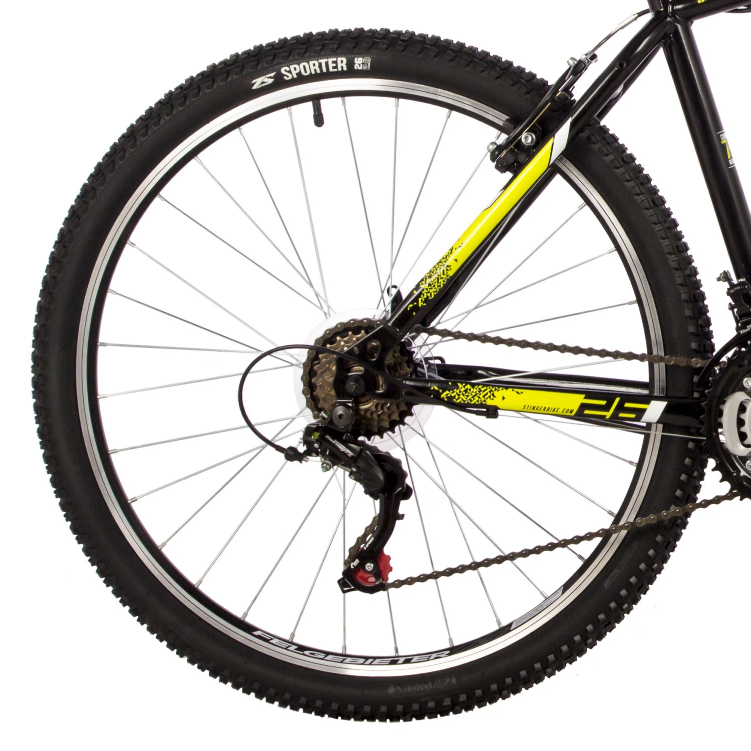 Велосипед Stinger Caiman 26" (2023), рама 14" (130-155 см), светло-серый Велосипед Stinger Caiman 26" (2023), рама 14" (130-155 см), светло-серый