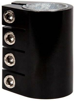 Зажим STG Х105160, 31.8мм для рулей самокатов диаметром 28,6-31,8 мм, с болтами и проставкой, черный