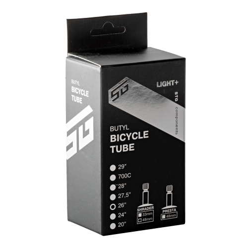 Камера велосипедная STG Light+, 26Х1.95/2.3, бутил, автониппель 48 мм, (упак.: коробка)