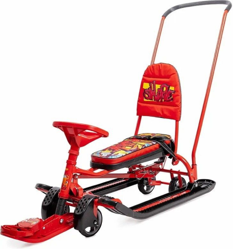 Снегокат НИКА Тимка спорт 6 ТС6/GR, с граффити на красном