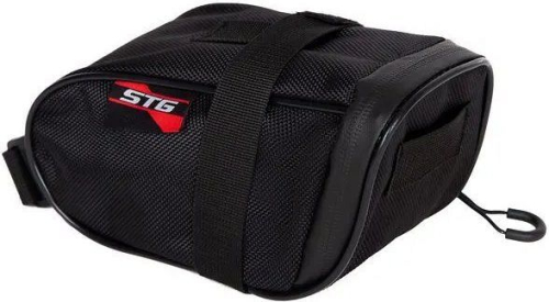 Велосумка под седло STG влагозащищенная, 18х9х9 см, 1.1 л, черный, модель 555-534, черный