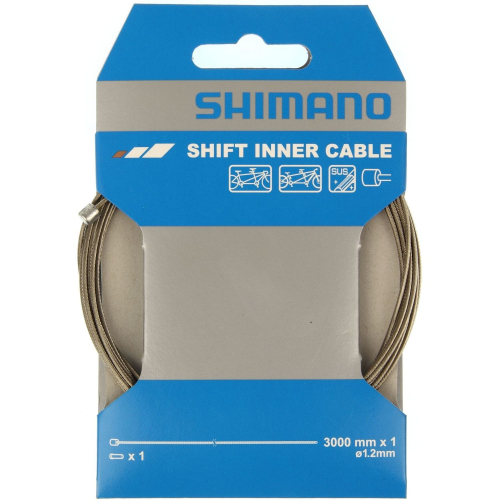 Трос переключателя Shimano, тр:1.2X3000мм , нерж., (1шт), Y60030014