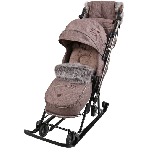 Коляска комбинированная НИКА Joy every day1, бежевый с мишками, J1/3