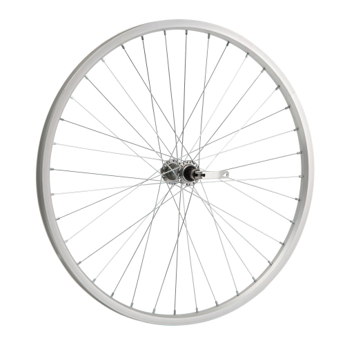 Колесо 24" переднее(без резины), одинарный алюм.обод 36 отв, втулка сталь, эксцентрик