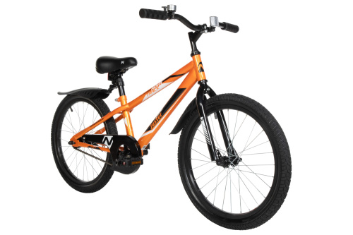 Велосипед Novatrack Juster 20" (2023), рама 12" (110-130 см), оранжевый