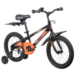 Велосипед NOVATRACK JUSTER 16" (2019), рама 10.5" (98-110 см), черный Велосипед NOVATRACK JUSTER 16" (2019), рама 10.5" (98-110 см), черный