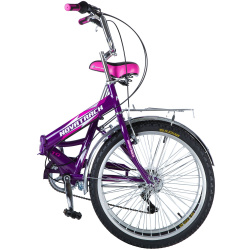 Велосипед Novatrack складной FS-24 24" (2018), рама 14.5", фиолетовый Велосипед Novatrack складной FS-24 24" (2018), рама 14.5", фиолетовый