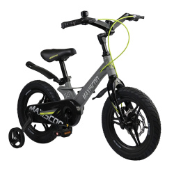 Велосипед Maxiscoo Space Делюкс Плюс 14" (2023) (98-110 см), серый