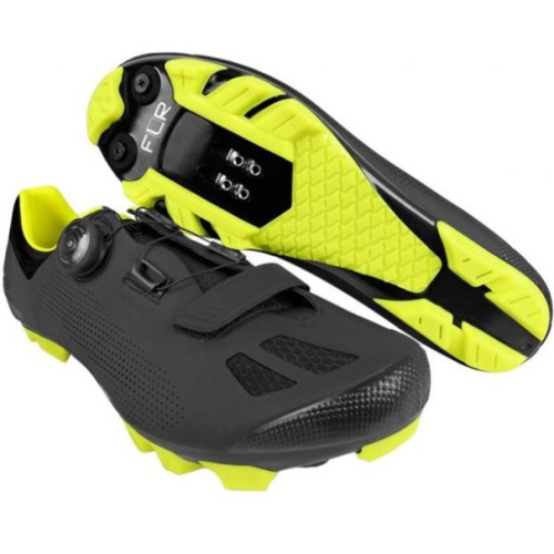 Велотуфли FLR MTB F-70, черный-желтый