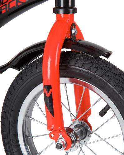 Велосипед NOVATRACK STRIKE 12" (2020) (92-98 см), черный-красный