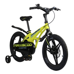Велосипед Maxiscoo Cosmic Делюкс 18" (2023) (110-130 см), желтый Велосипед Maxiscoo Cosmic Делюкс 18" (2023) (110-130 см), желтый