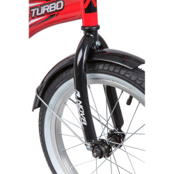 Велосипед NOVATRACK TURBO 16" (2019), рама 10.5" (98-110 см), красный Велосипед NOVATRACK TURBO 16" (2019), рама 10.5" (98-110 см), красный