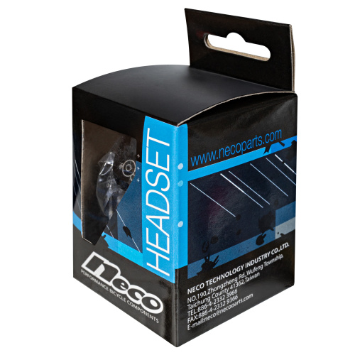 Рулевая колонка Neco H384AEM, ZS44/56, 1 1/8", алюм.чашки, пром.подшипники, черный